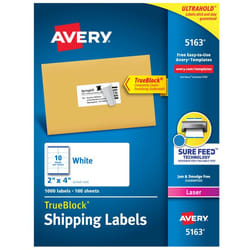 Avery 5163 White Self-adhesive printer label
