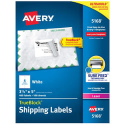 Avery 5168 White Self-adhesive printer label