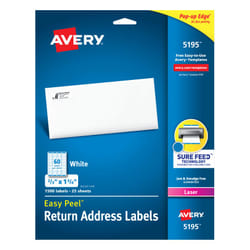 Avery 5195 Self-adhesive label White