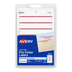 Avery 5201 Red, White Self-adhesive printer label