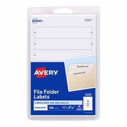 Avery 5202, White, Self-adhesive printer label, Laser/Inkjet, Permanent, Rectangle, 8.73 cm