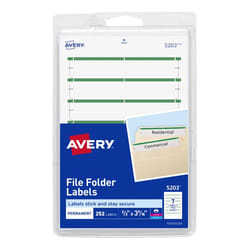 Avery 5203 Green, White Self-adhesive printer label