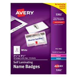 Avery 5362 business card Laser/Inkjet White 30 pc(s)