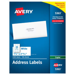 Avery 5363 Self-adhesive label White