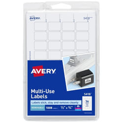 Avery 5418 self-adhesive label Rectangle Removable White 1008 pc(s)