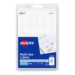 Avery 5428 self-adhesive label Rounded rectangle Removable White 1000 pc(s)