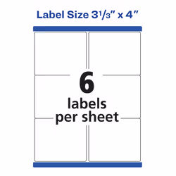 Avery 5524 White Self-adhesive printer label