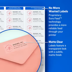 Avery 5662 Self-adhesive label Transparent