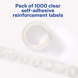 Avery 5722 self-adhesive label Circle Permanent Transparent 1000 pc(s)