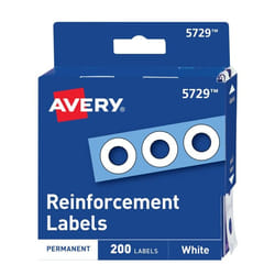 Avery 5729 self-adhesive label Circle Permanent White 200 pc(s)