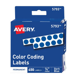 Avery 5793 self-adhesive label Circle Permanent Blue 450 pc(s)