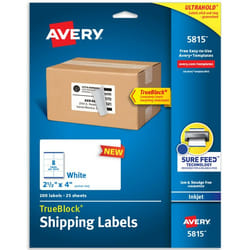 Avery 5815 addressing label Self-adhesive label White