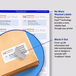 Avery 5817 addressing label Self-adhesive label White
