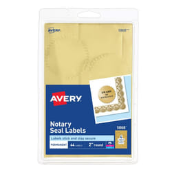 Avery 5868 self-adhesive label Circle Permanent Gold 44 pc(s)