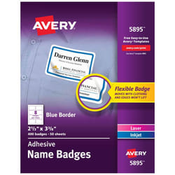 Avery 5895 self-adhesive label Rounded rectangle Removable Blue, White 400 pc(s)