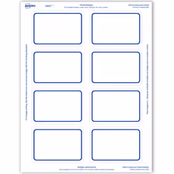 Avery 5895 self-adhesive label Rounded rectangle Removable Blue, White 400 pc(s)