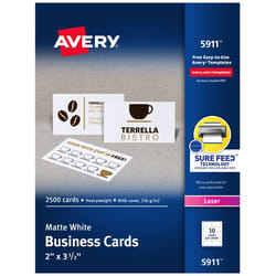 Avery 5911 business card Laser White 2500 pc(s)