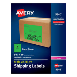 Avery 5940 addressing label Self-adhesive label Green