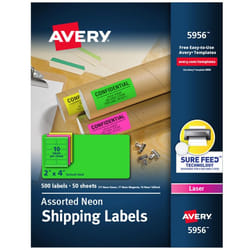 Avery 5956 addressing label Self-adhesive label Multicolour