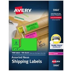 Avery 5964 addressing label Self-adhesive label Multicolour