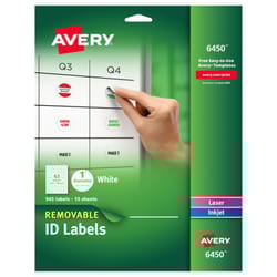 Avery 6450 self-adhesive label Circle Removable White 945 pc(s)