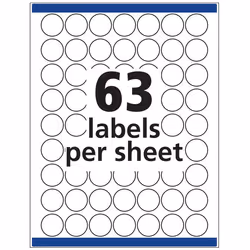 Avery 6450 self-adhesive label Circle Removable White 945 pc(s)
