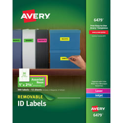 Avery 6479 Assorted colours Self-adhesive printer label