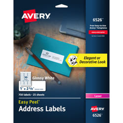 Avery 6526 Self-adhesive label White