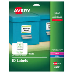 Avery 6572 White Self-adhesive printer label