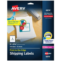 Avery 6874 White Self-adhesive printer label