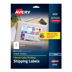 Avery 8255 White Self-adhesive printer label