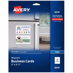 Avery 8374, Inkjet, White, Matte, 88.9 mm, 50.8 mm, 3 sheets