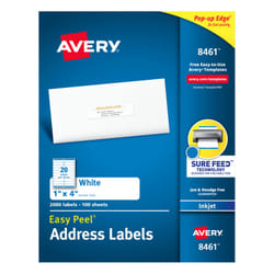 Avery 8461 Self-adhesive label White
