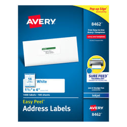 Avery 8462 Self-adhesive label White