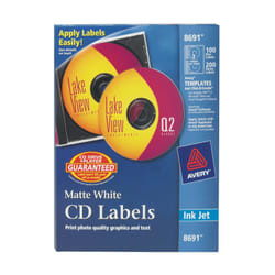 Avery 08691 self-adhesive label Round Permanent White 300 pc(s)