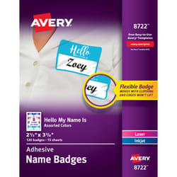 Avery 08722 self-adhesive label Rectangle Removable Assorted colours 120 pc(s)