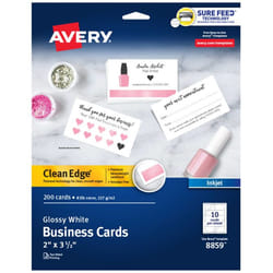 Avery 08859 business card Inkjet White 200 pc(s)