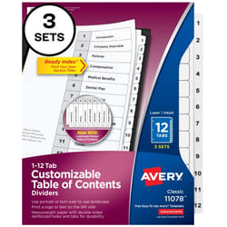 Avery 11078 divider White 3 pc(s)