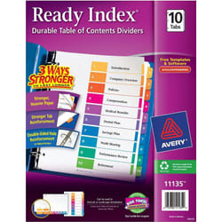 Avery 11135 divider White 10 pc(s)