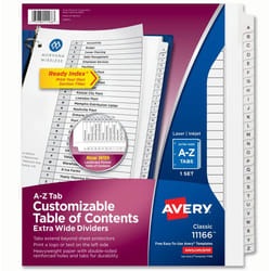 Avery 11166 divider Black, White 1 pc(s)