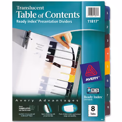 Avery 11817, Translucent, Plastic, 1 pc(s)