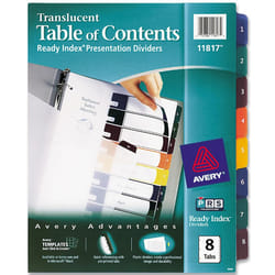 Avery 11817 divider Plastic Translucent 1 pc(s)