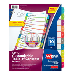 Avery 11842 divider Multicolour 10 pc(s)