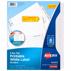 Avery 14433, Translucent, White, 215.9 mm, 279.4 mm, 1 pc(s)