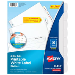 Avery 14433 divider Translucent, White 1 pc(s)