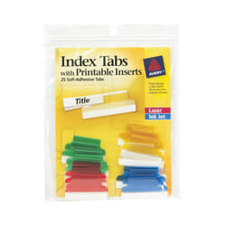 Avery 16219 tab index Blank tab index Assorted colours