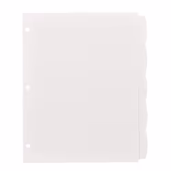 Avery 16370 divider Plastic Translucent, White 1 pc(s)