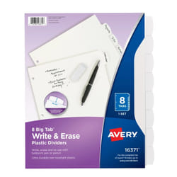 Avery 16371 divider Plastic Translucent, White 1 pc(s)