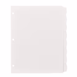 Avery 16371 divider Plastic Translucent, White 1 pc(s)