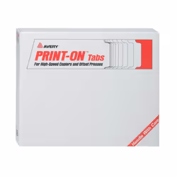 Avery 20405, Blank tab index, White